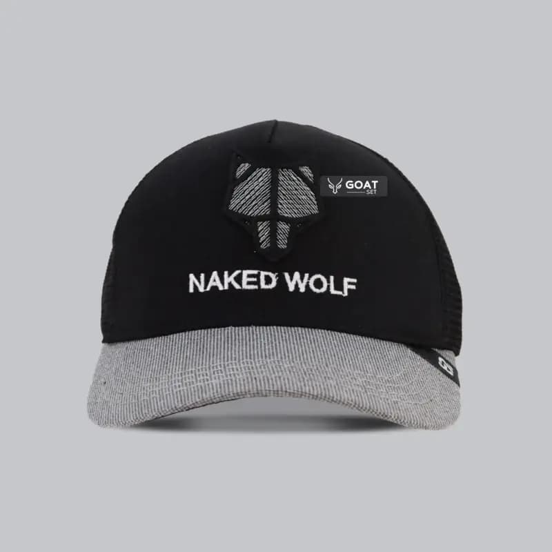 کلاه بیسبالی یونیسکس شیک NAKED WOLF | مشکی-طوسی — تصویر ۲