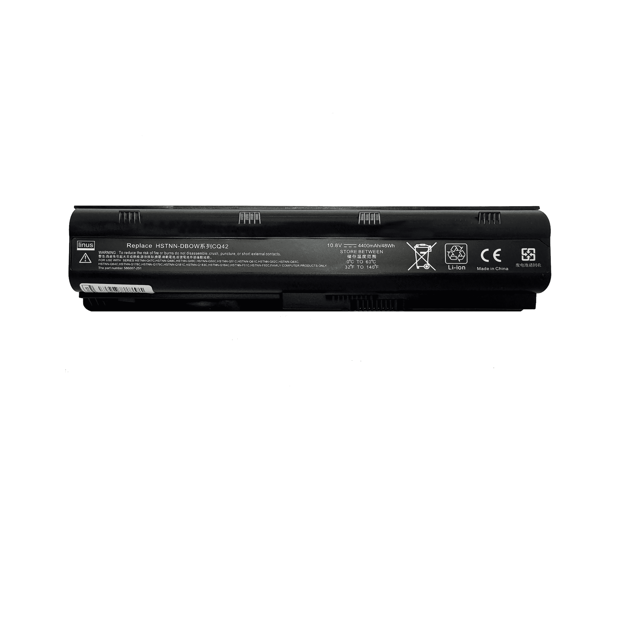 باتري لپ تاپ اچ پي HP Laptop Battery CQ42 / 6CELL 4400mAh / 48Wh / Compatible with CQ32, CQ42, CQ56, CQ57, CQ62, CQ72, CQ43, CQ43-300, CQ43-100, CQ56z-200, CQ62-100, CQ62-200, CQ430