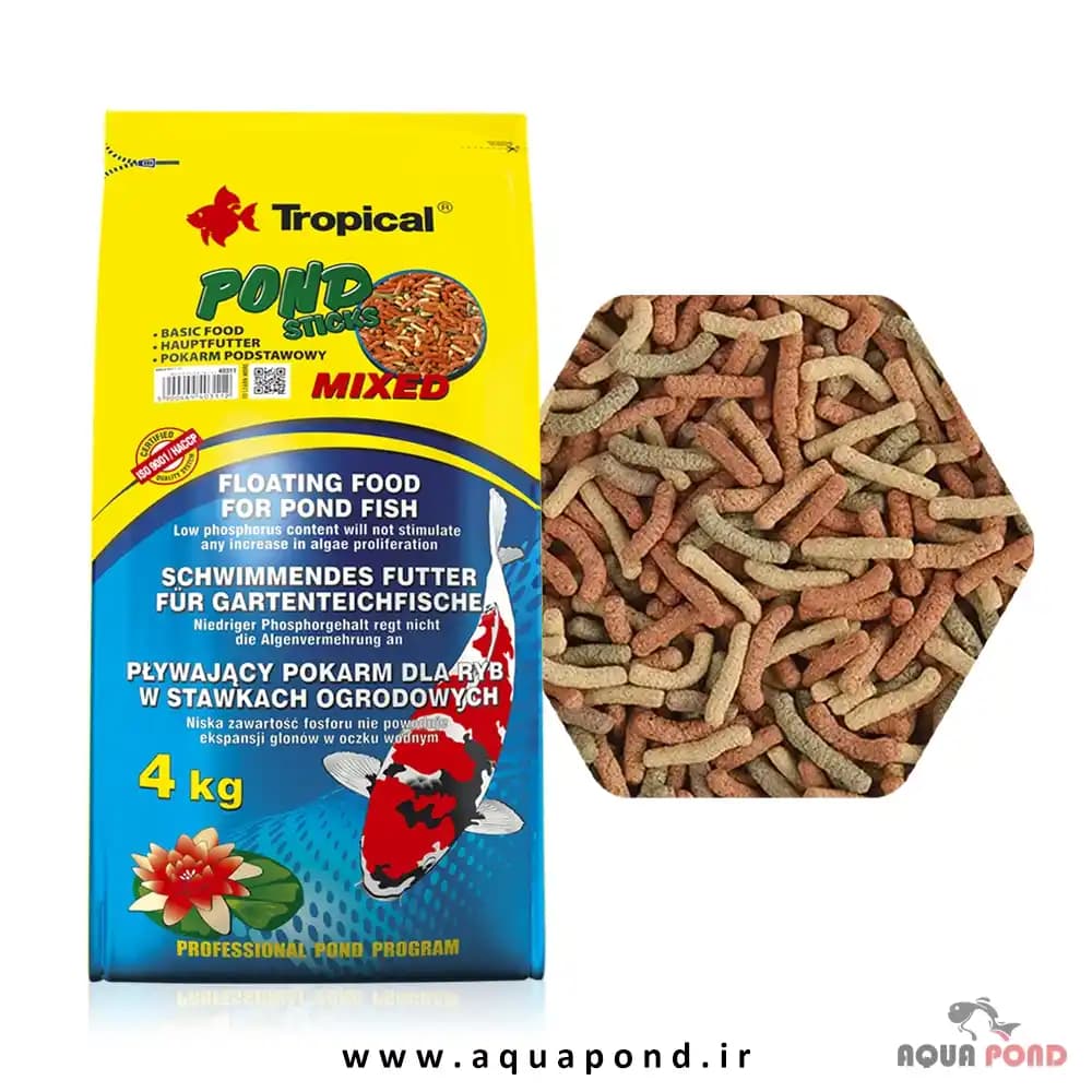 کوی بریدر لاین پوند استیک میکس تروپیکال غذای سه رنگ ماهی کوی