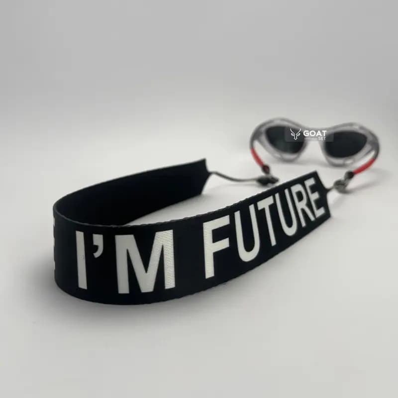 بند عینک اسپرت چاپدار پهن مشکی | I AM FUTURE — تصویر ۲