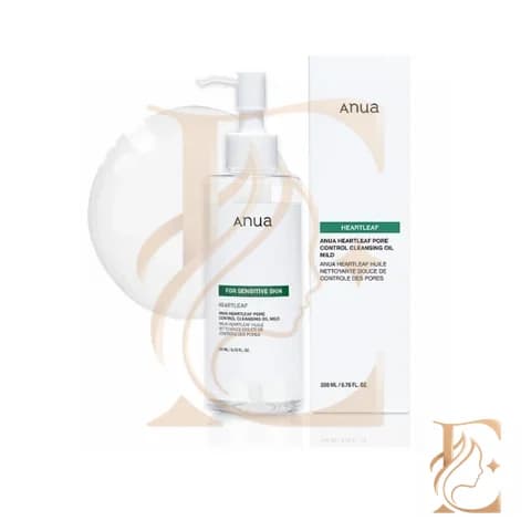 شوینده روغنی کنترل منافذ و تسکین دهنده آنوا (نسخه Mild) Anua Heartleaf Pore Control Cleansing Oil Mild – حجم ۲۰۰ میل