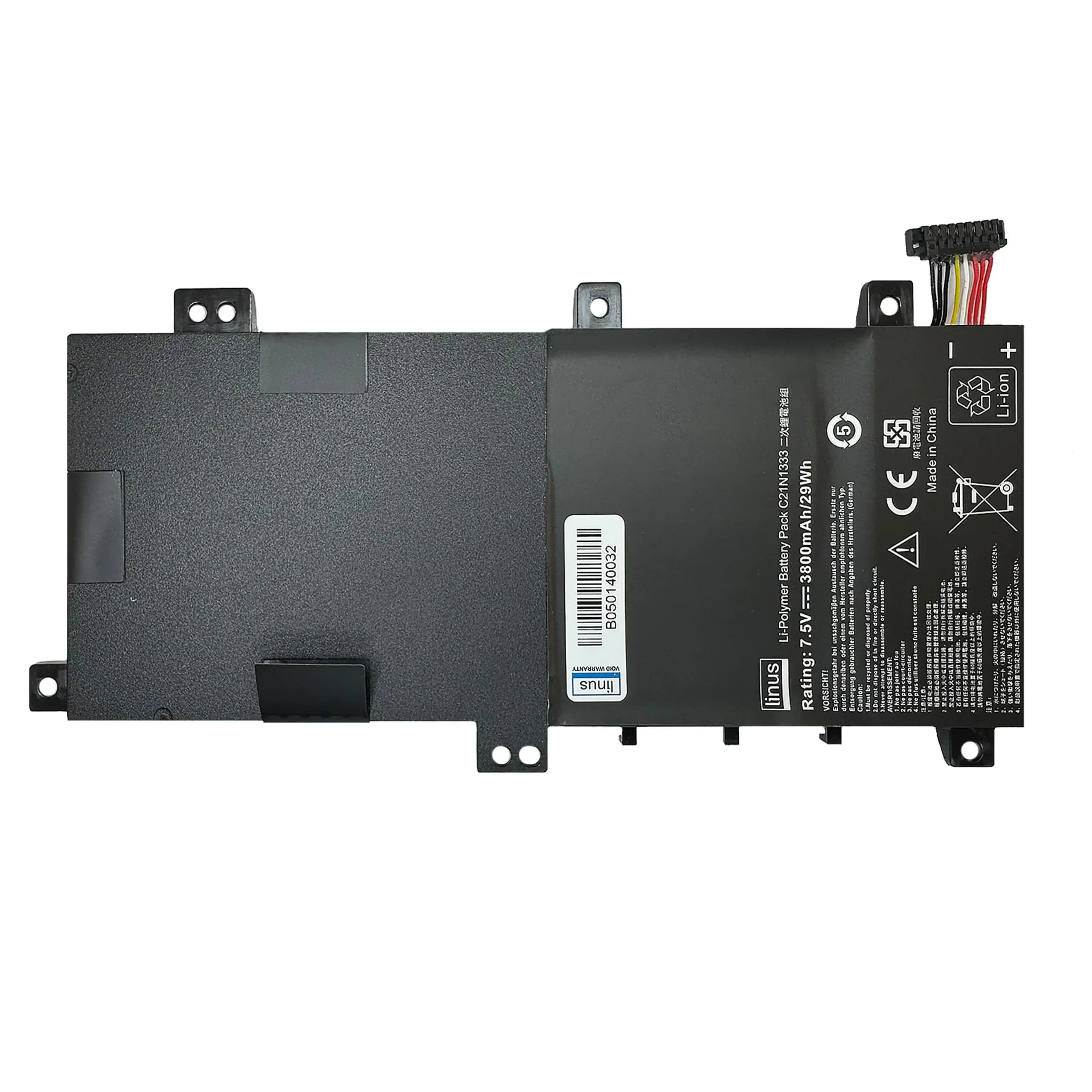 باتري لپ تاپ ایسوس مدل 3800mAh / C21N1333 مناسب برای Asus Transformer Book Flip TP550L