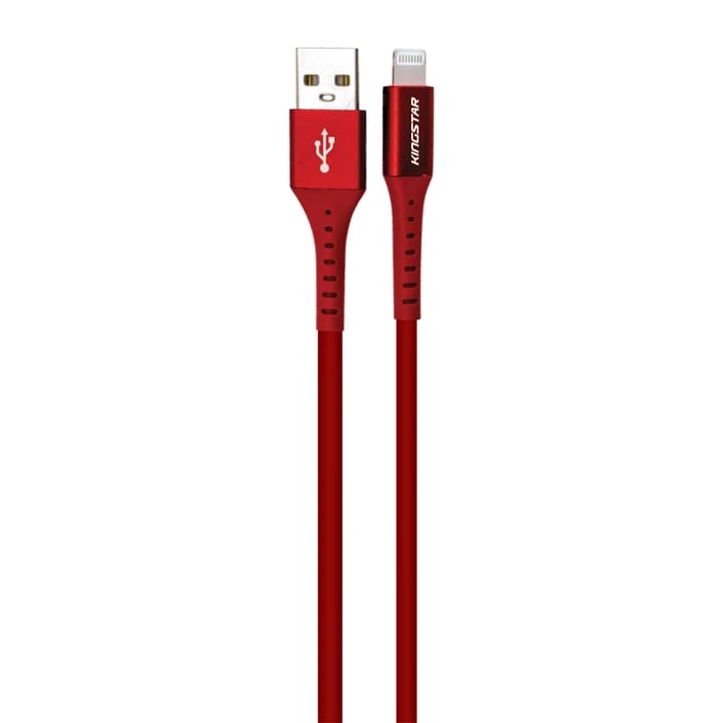 کابل شارژ کینگ استار مدل K65i Lightning قرمز