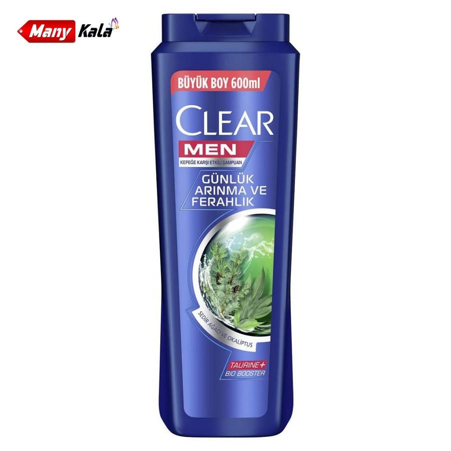 شامپو ضد شوره کلیر CLEAR حاوی سدر و اوکالیپتوس-حجم600ml (اصل ترکیه)