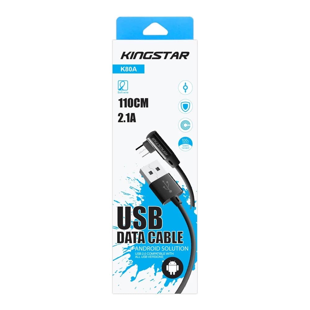 کابل شارژ کینگ استار مدل K80A Micro USB — تصویر ۲