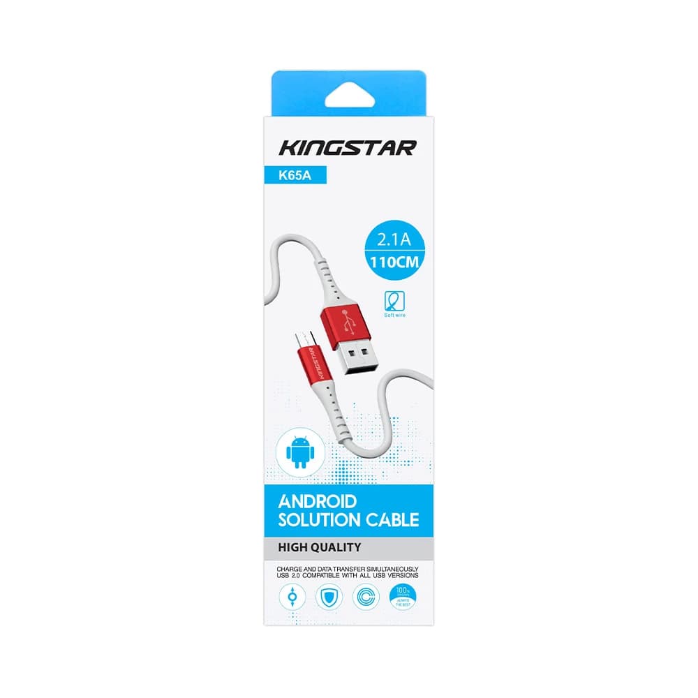 کابل شارژ کینگ استار مدل K65A Micro USB — تصویر ۴