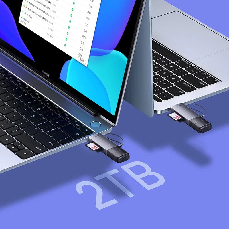 رم ریدر باسئوس مدل AirJoy USB-A+C to SD/TF — تصویر ۲