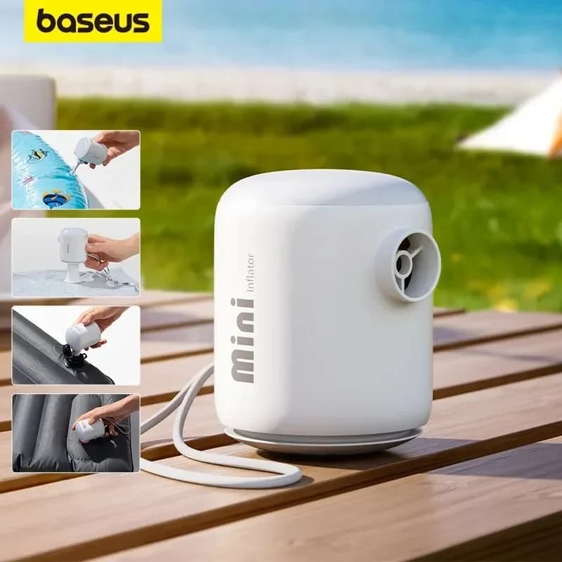 پمپ باد باسئوس مدل PocketGo Portable Air Pump — تصویر ۳