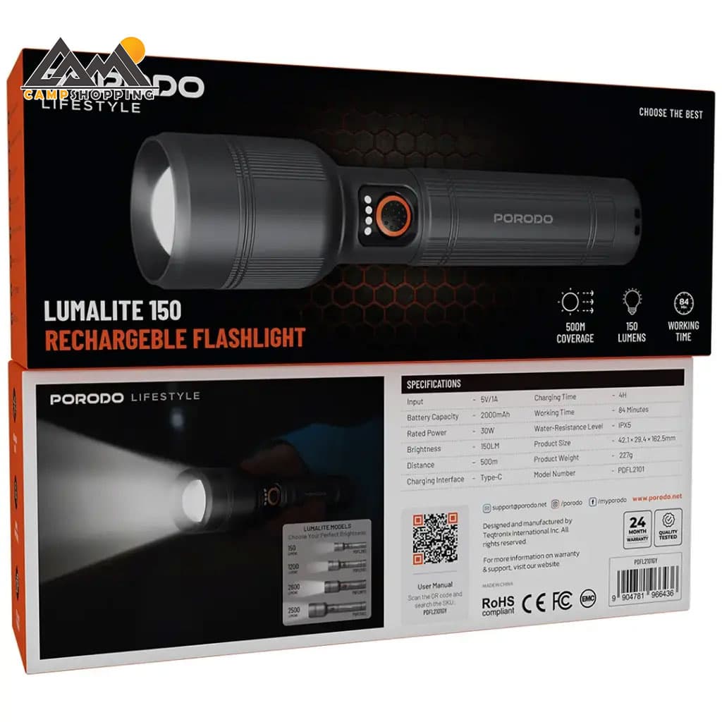 چراغ قوه پرودو مدل LUMALITE 150 کد PDFL2101 — تصویر ۵