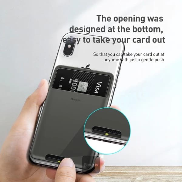 هولدر کارت باسئوس مدل Back Stick Silicone — تصویر ۳