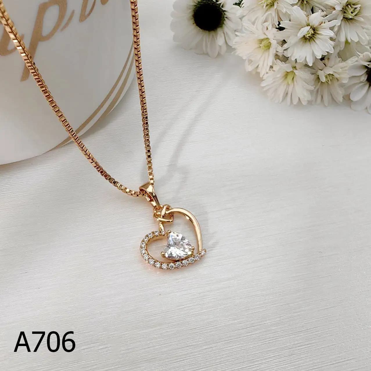 پلاک گردنبند قلبی نگیندار XUPING کد A706