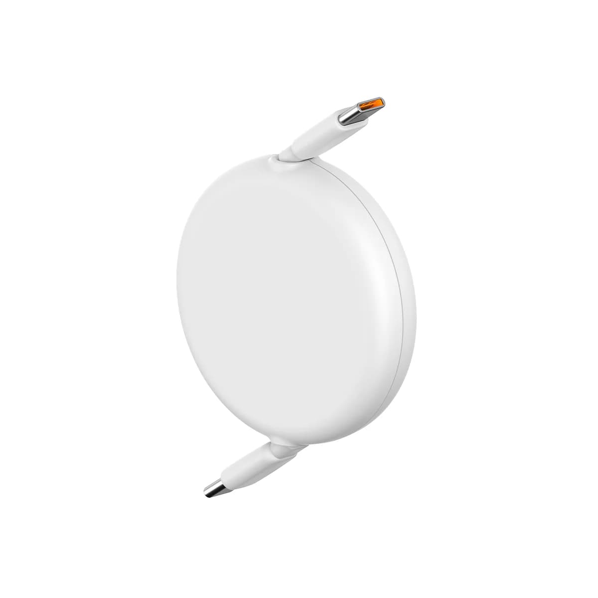 کابل شارژ PD باسئوس مدل Free2Draw Mini Retractable 100W سفید — تصویر ۲