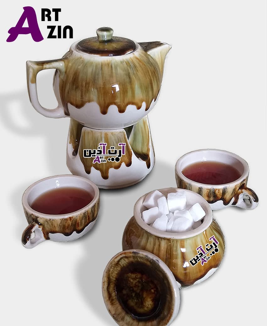 سرویس چای خوری سرامیکی ست چایخوری ۵ تکه – کد : ۳۲۸