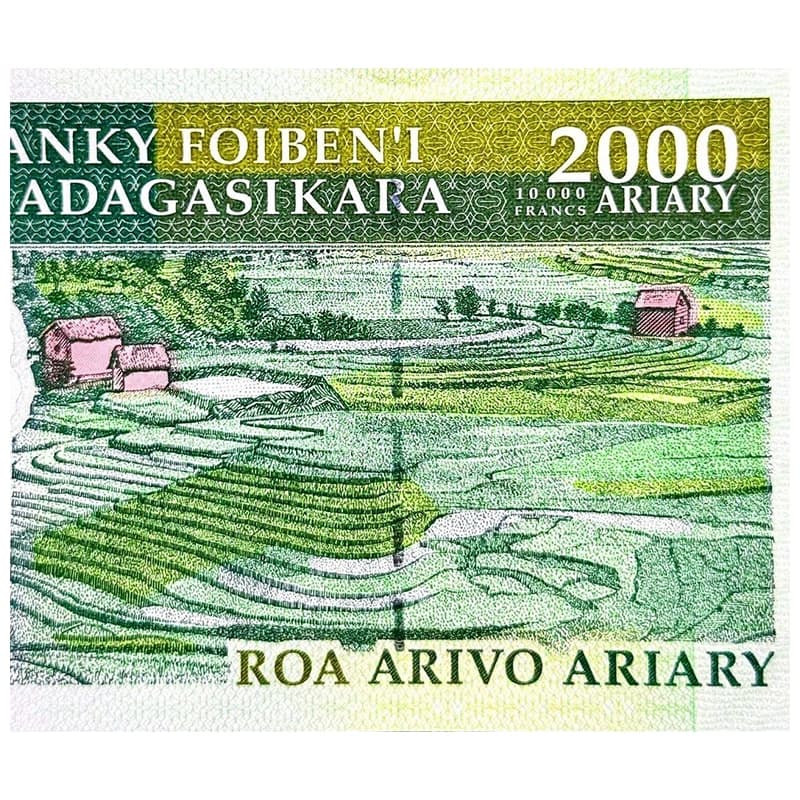 اسکناس 2000 آریاری ماداگاسکار 2007 — تصویر ۵