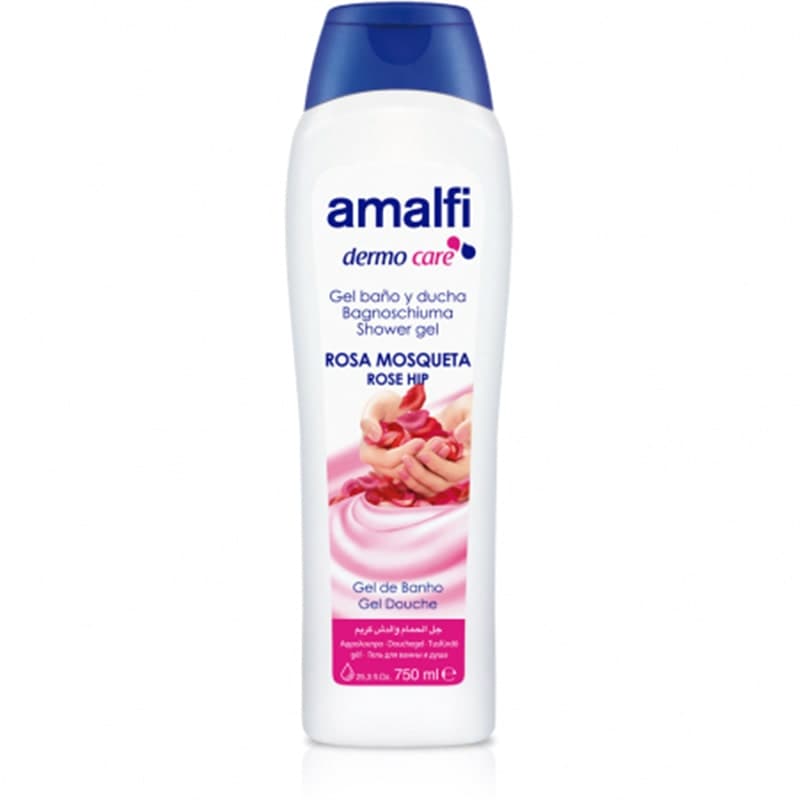 شامپو بدن آمالفی حاوی عصاره گل رز-750ml
