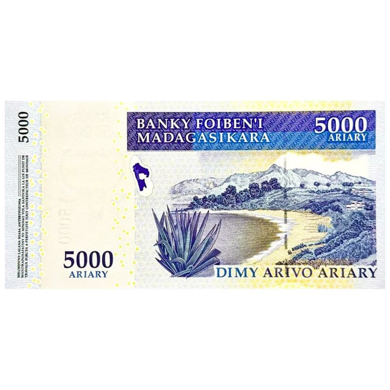 اسکناس 5000 آریاری ماداگاسکار 2007 — تصویر ۲