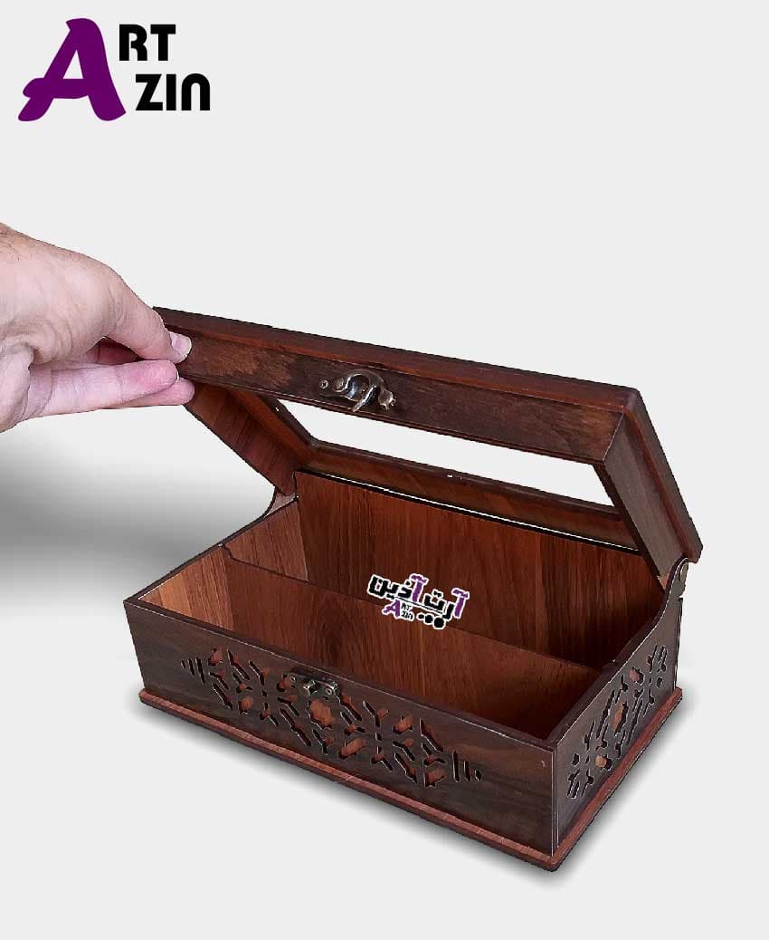 جا کارد و چنگال رومیزی چوبی جدید شیک کد: 1101 — تصویر ۲