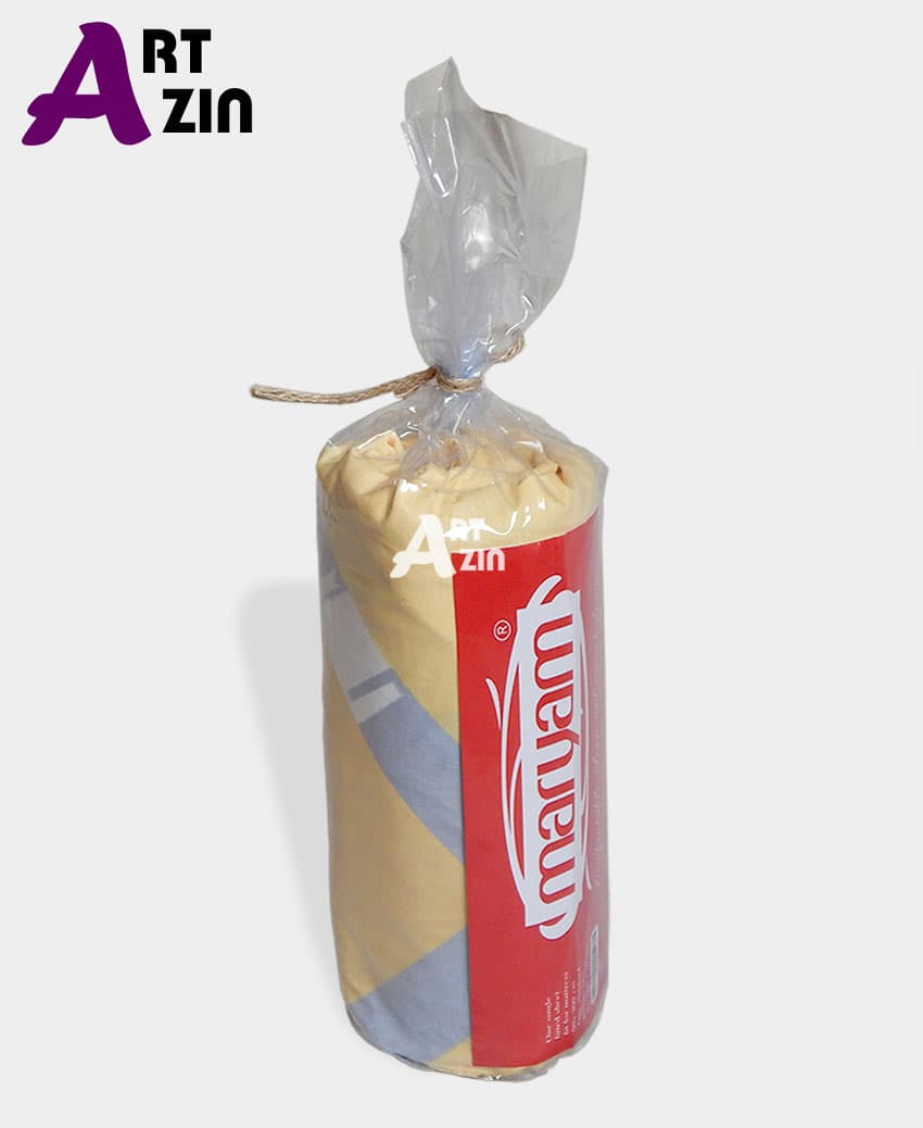 ملحفه تخت تک نفره 100% پنبه زرد برند مریم سایز 200*90 سانتی متری کد: 4 – 1011 — تصویر ۲