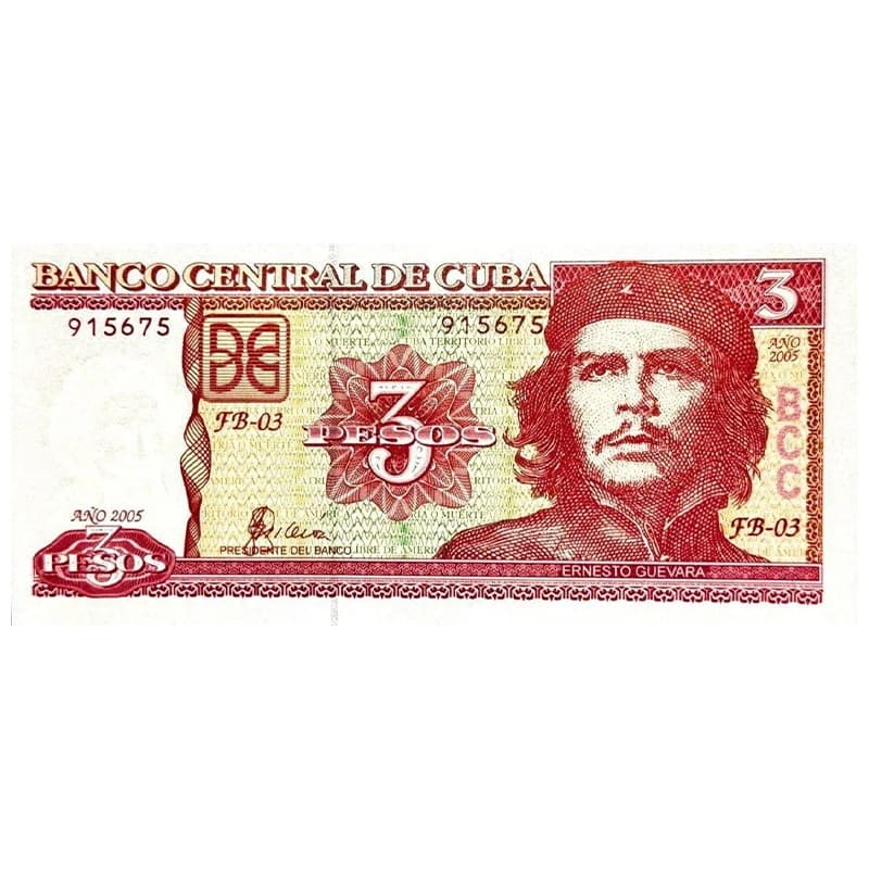 اسکناس 3 پزو کوبا 2005