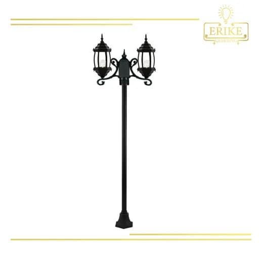 چراغ حیاطی پارکی دو شعله شفق مدل سورنا کد 2919