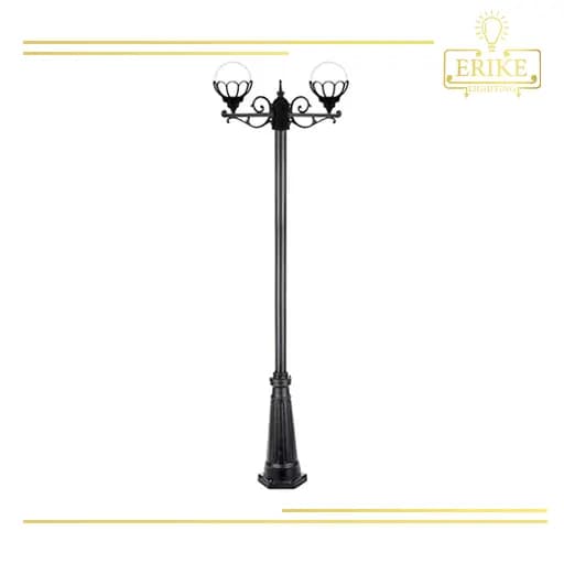 چراغ حیاطی پارکی دو شعله شفق مدل کیهان تنه وسط دنا