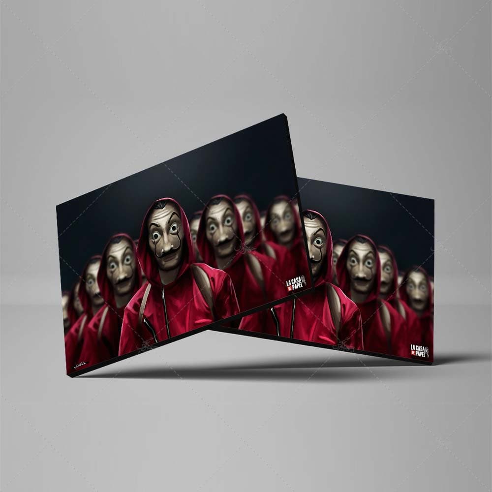 تابلو شاسی آواویز مدل سریال Money Heist خانه کاغذی کد 4G478 — تصویر ۳