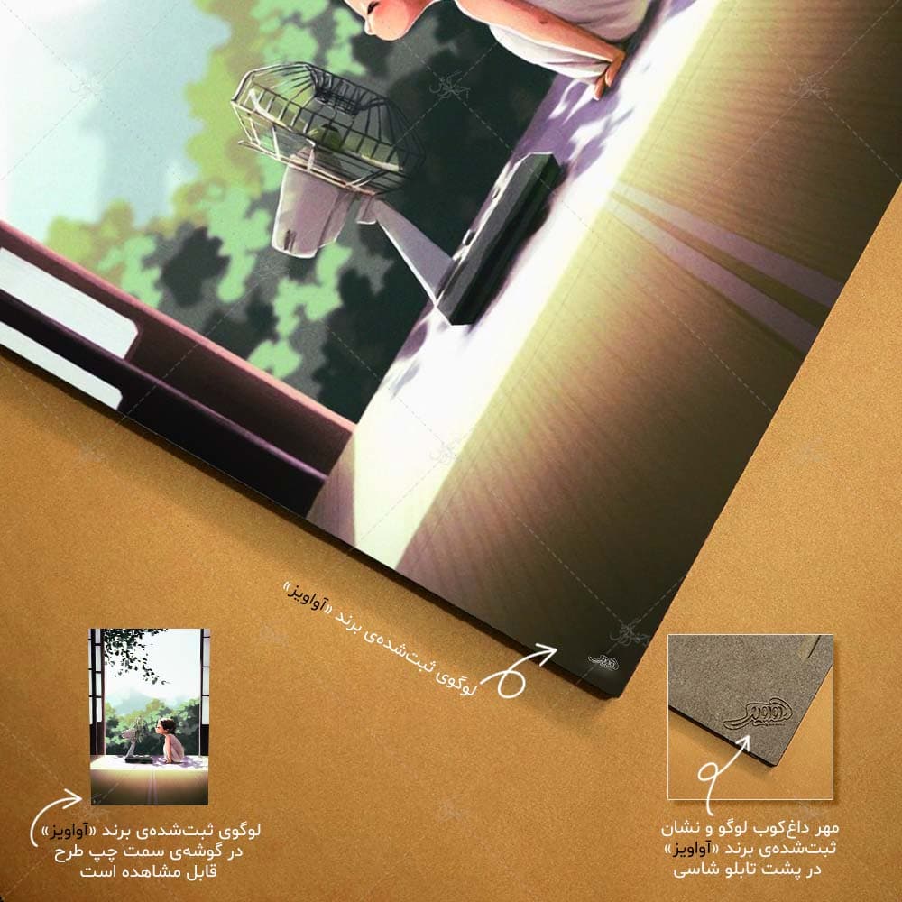 تابلو شاسی آواویز مدل نقاشی طرح دختربچه کد 4G461 — تصویر ۶