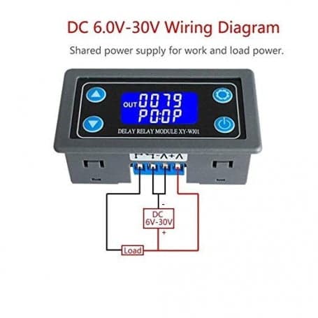 تایمر دیجیتال روپنلی 6 الی 30 ولت مدل XY-WJ01 — تصویر ۶