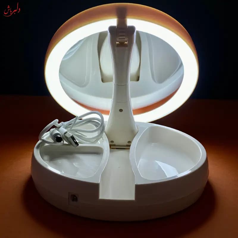 آینه رینگ لایت دار تاشو — تصویر ۲