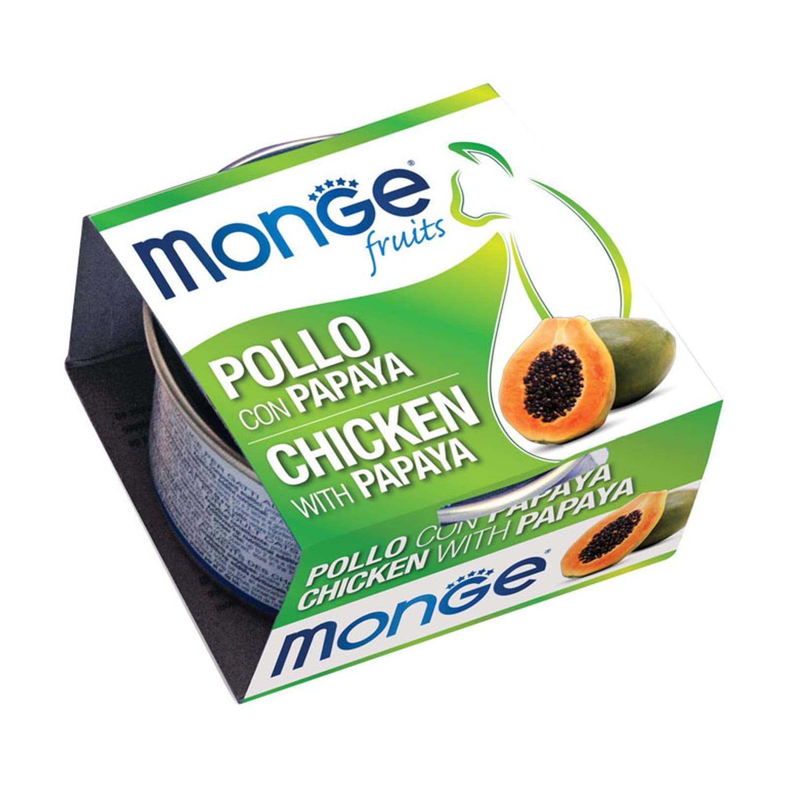 کنسرو گربه مونژه با طعم مرغ و میوه Monge Fruits وزن 80 گرمی بسته 14 عددی — تصویر ۲