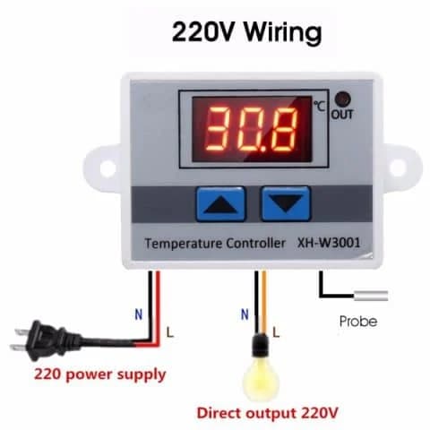 ترموستات AC 220V XH-W3001 — تصویر ۴