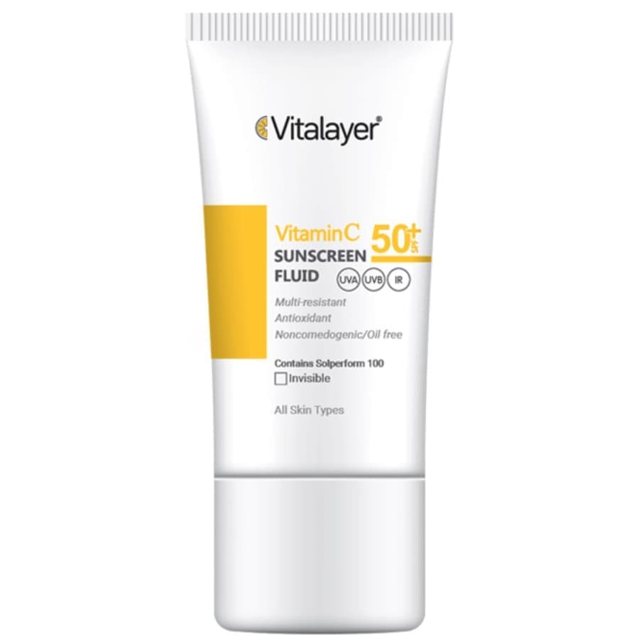 ضد آفتاب فلوئیدی ویتامین سی بی رنگ Spf50 ویتالیر