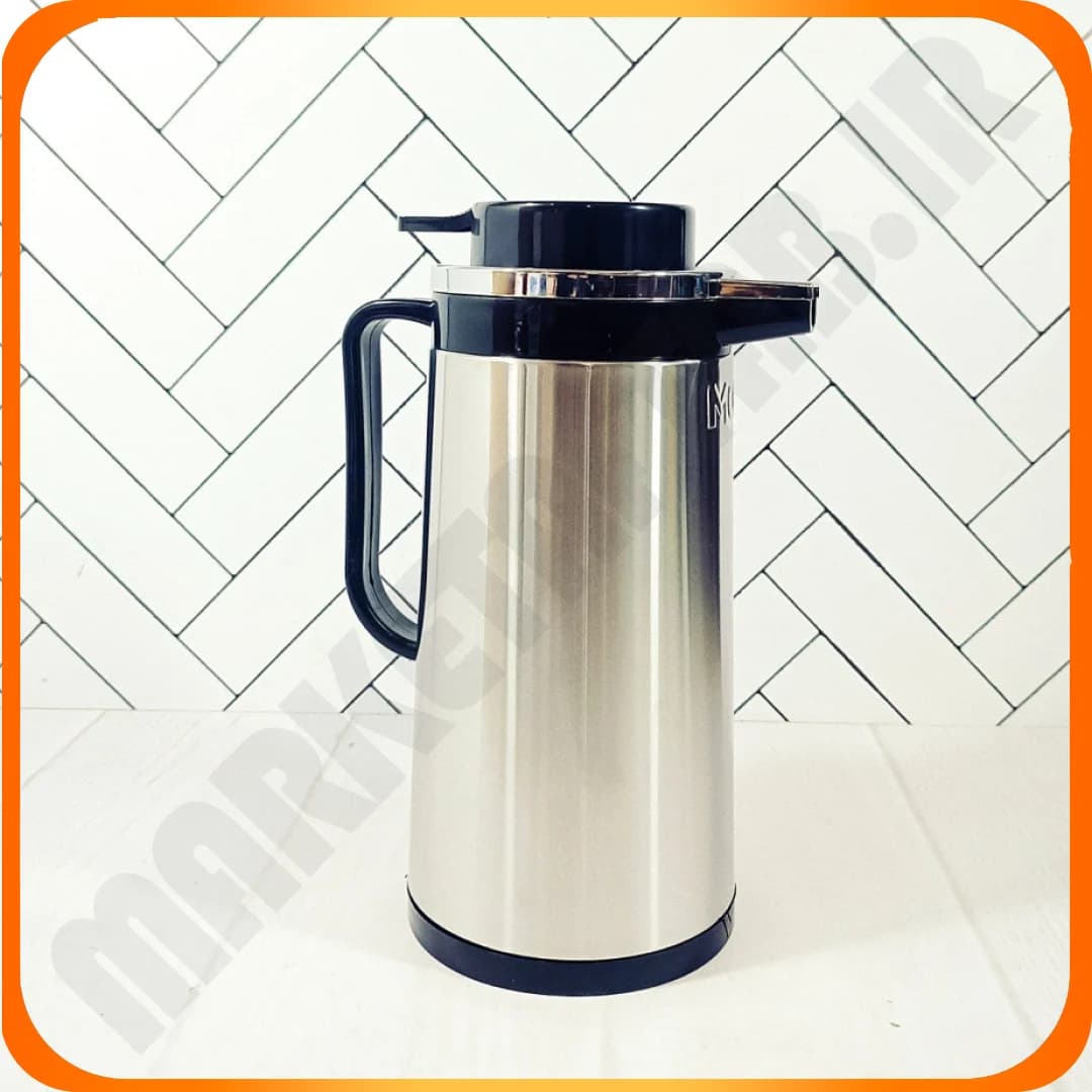 فلاکس 1/3 لیتر شیشه سفید بدنه استیل MCO مهروز