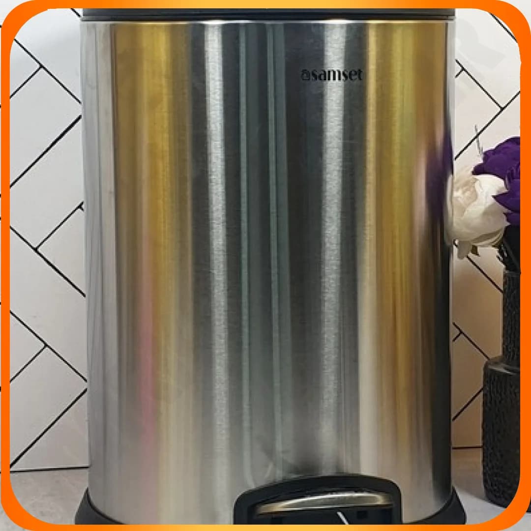سطل پدالی 16 لیتر استوانه ای F استیل 40101002 سام ست