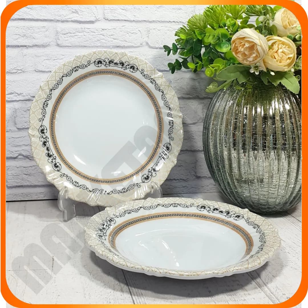بشقاب گود گرد کنگره خورشت خوری برجسته سلناورساچ ملامین اپال جام