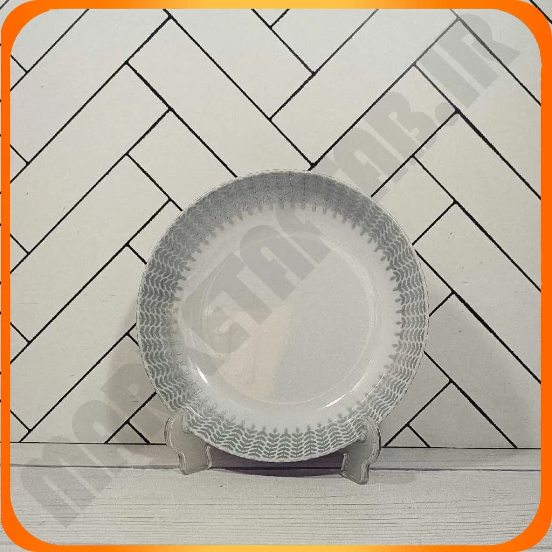 515 بشقاب گود خورشت خوری دیوالی گندم نقره‌ای اپال جام