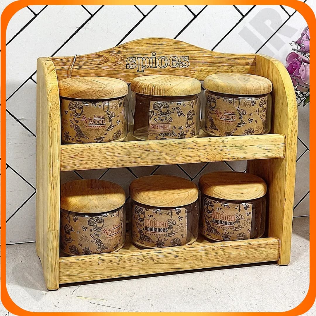 ست جا ادویه 6 پارچه 2 طبقه لیما 40609 لونا آماتیس