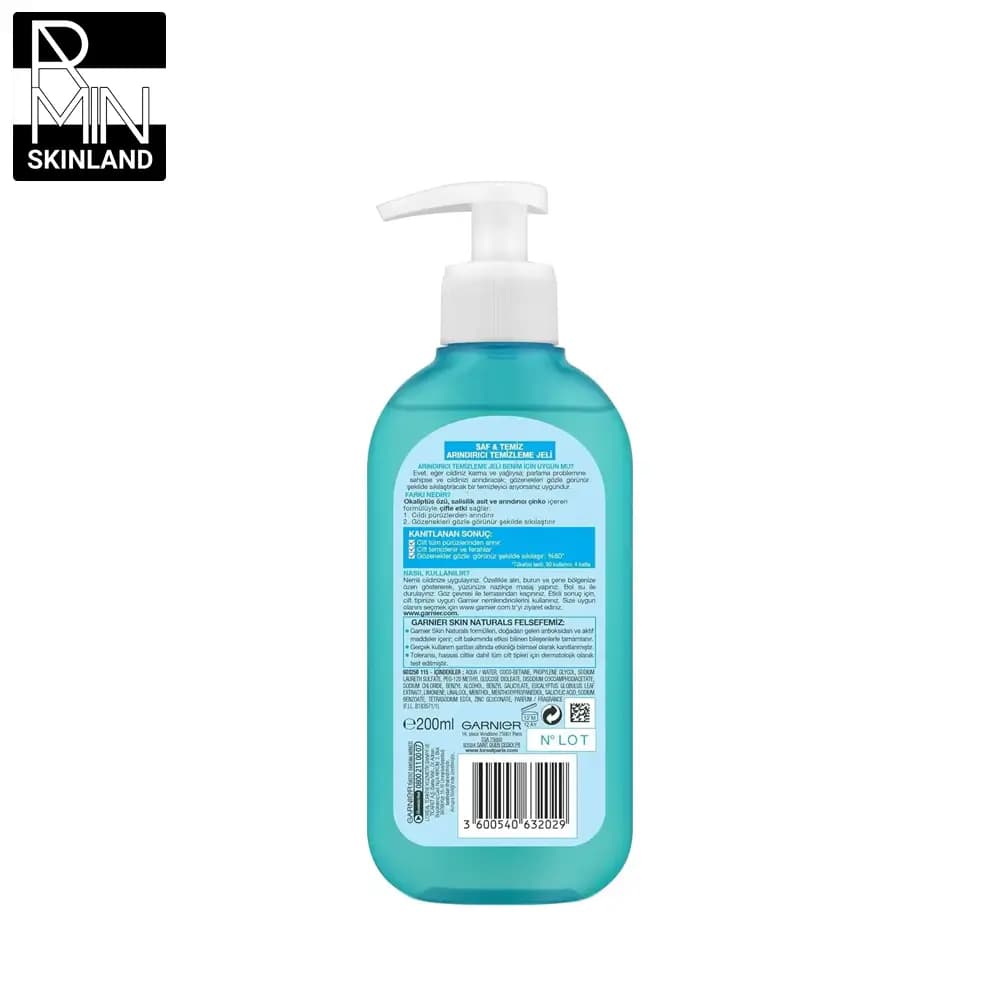 ژل شستشو پوست چرب گارنیر مدل Saf & Temiz حجم 200ml — تصویر ۲