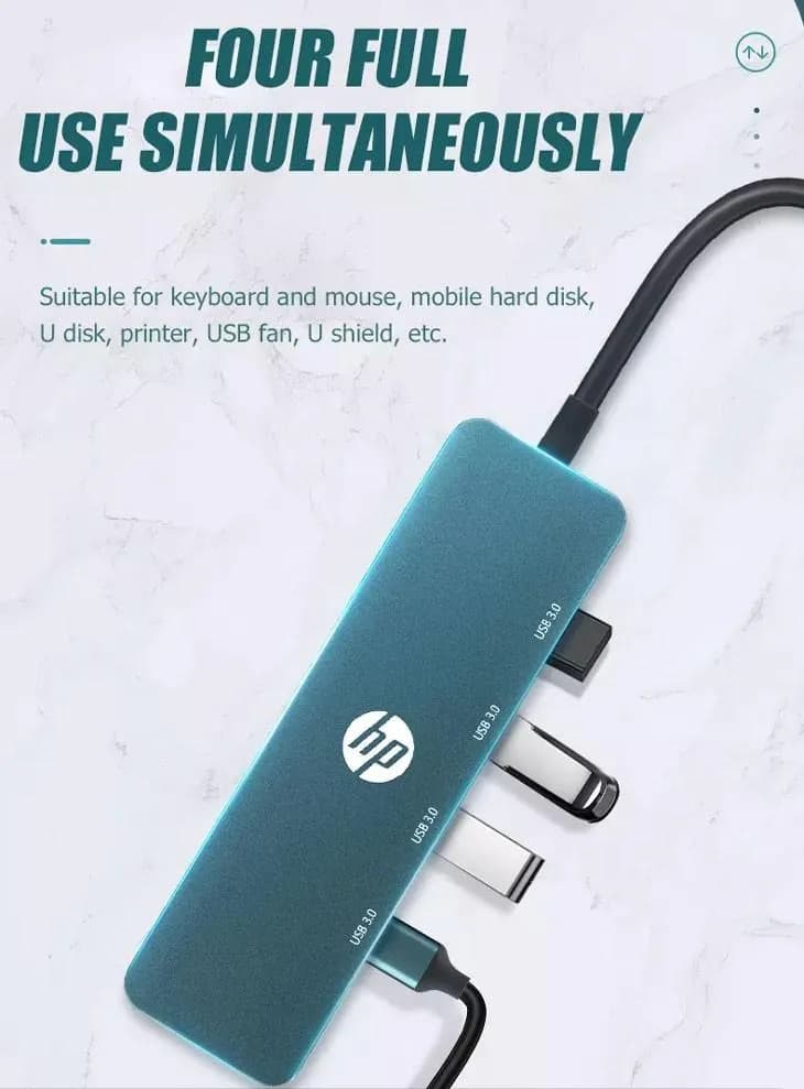 هاب یو اس بی 4 پورت اچ پی مدل HP USB 3.0 DHC-CT100 — تصویر ۳