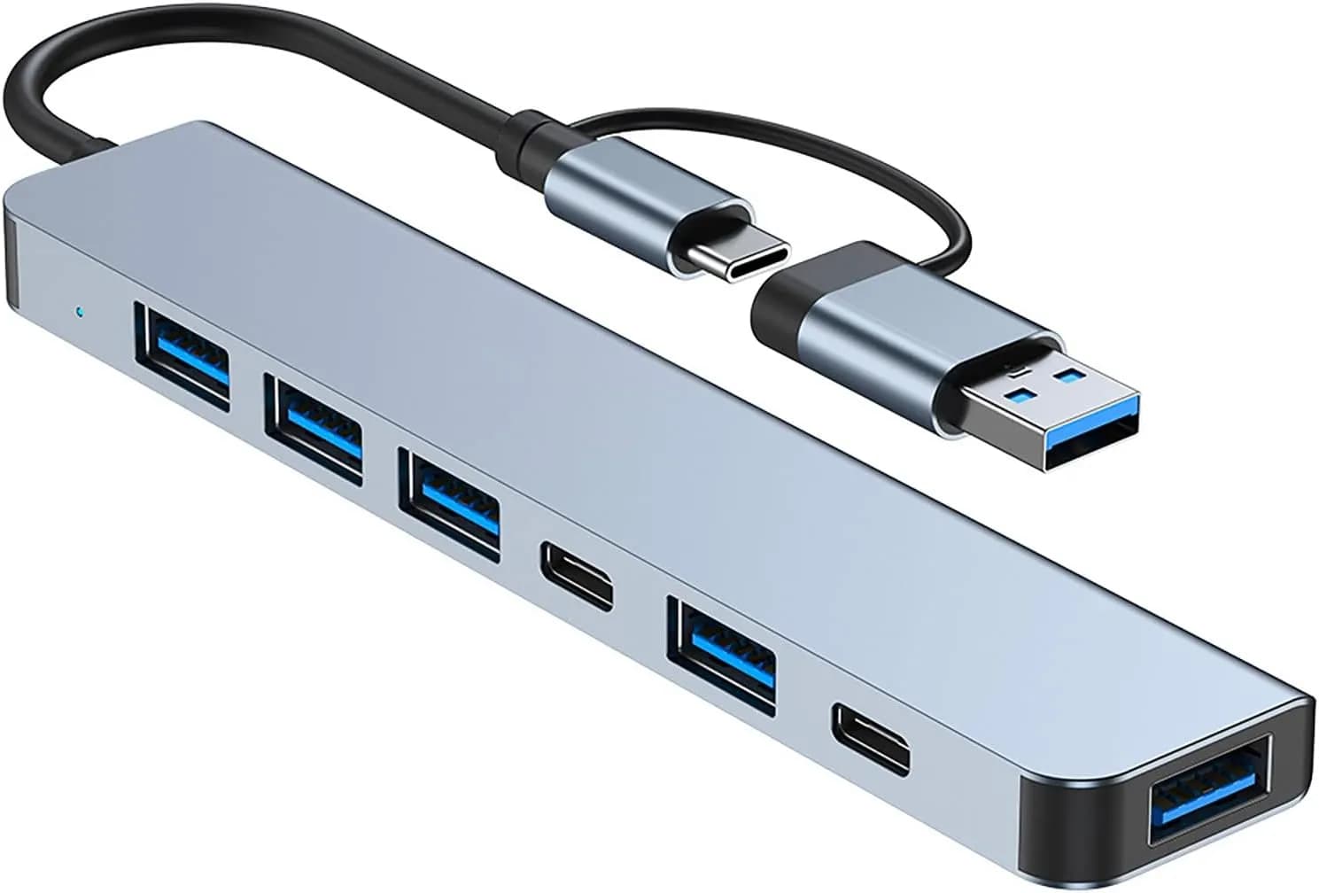 هاب یو اس بی 7 پورت تایپ سی USB C و USB A