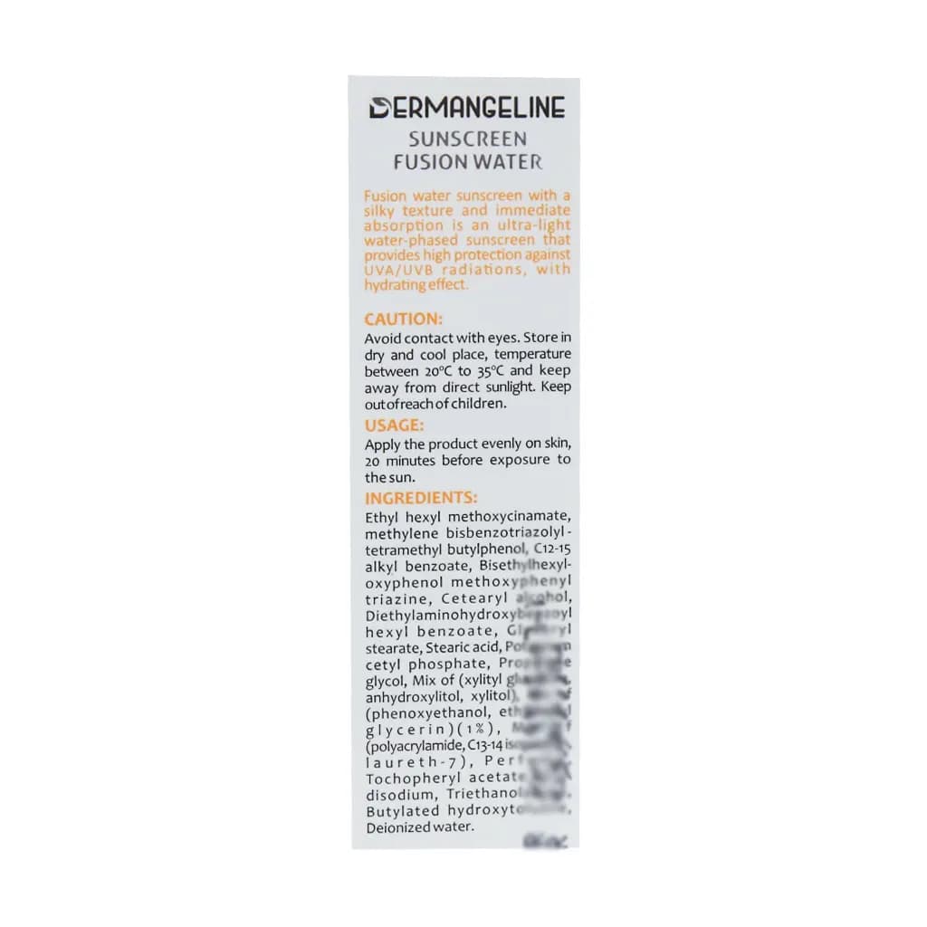 کرم ضد آفتاب +SPF50 فیوژن واتر انواع پوست درم انجلین 50 میلی لیتر — تصویر ۵