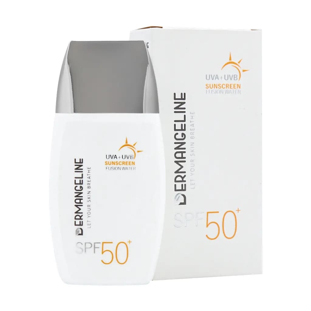 کرم ضد آفتاب +SPF50 فیوژن واتر انواع پوست درم انجلین 50 میلی لیتر — تصویر ۳