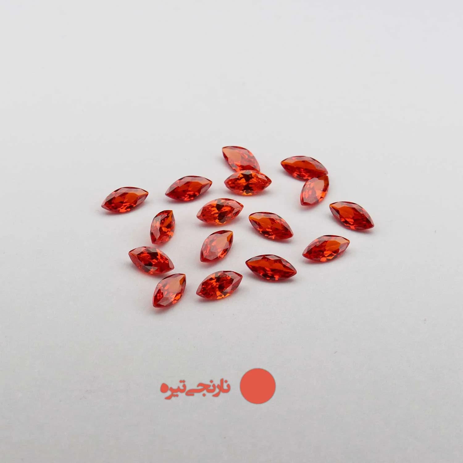 پیرسینگ نقره گوش دایت 5 نگین مارکیز — تصویر ۷