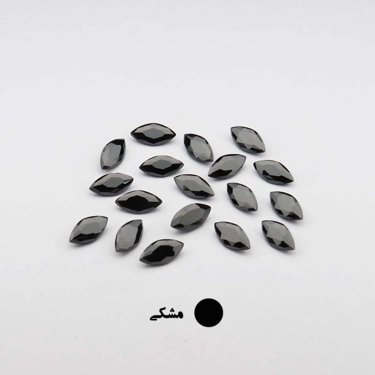 پیرسینگ نقره گوش دایت 3 نگین مارکیز — تصویر ۵