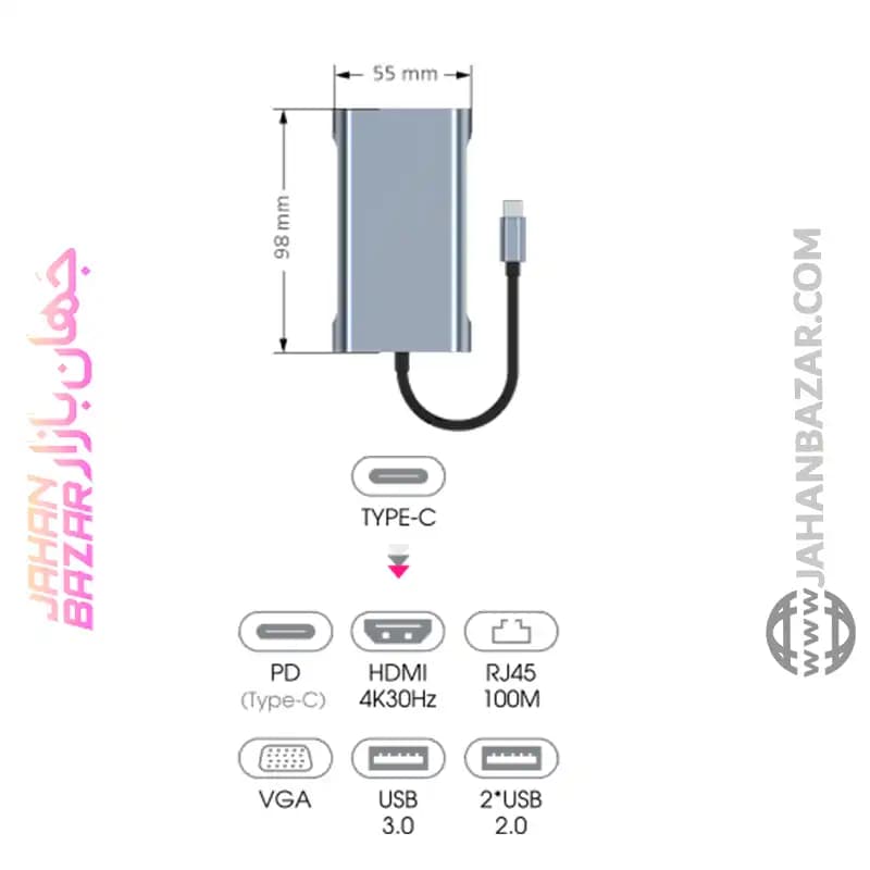 هاب USB تسکو TSCO هفت پورت مدل THU 1171 — تصویر ۳
