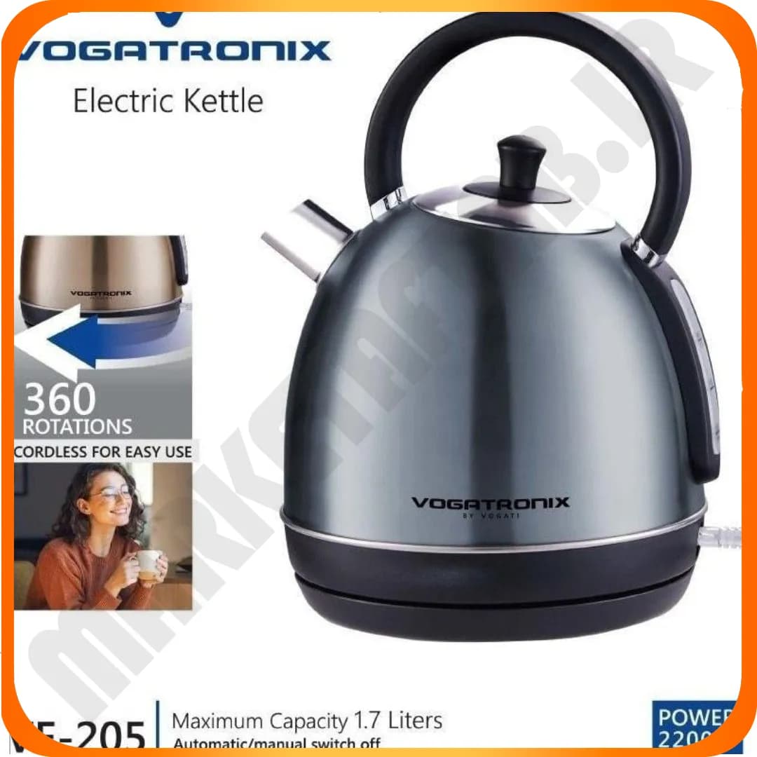 کتری برقی 1/7 لیتری VE-205 سرمه ای ووگاتی