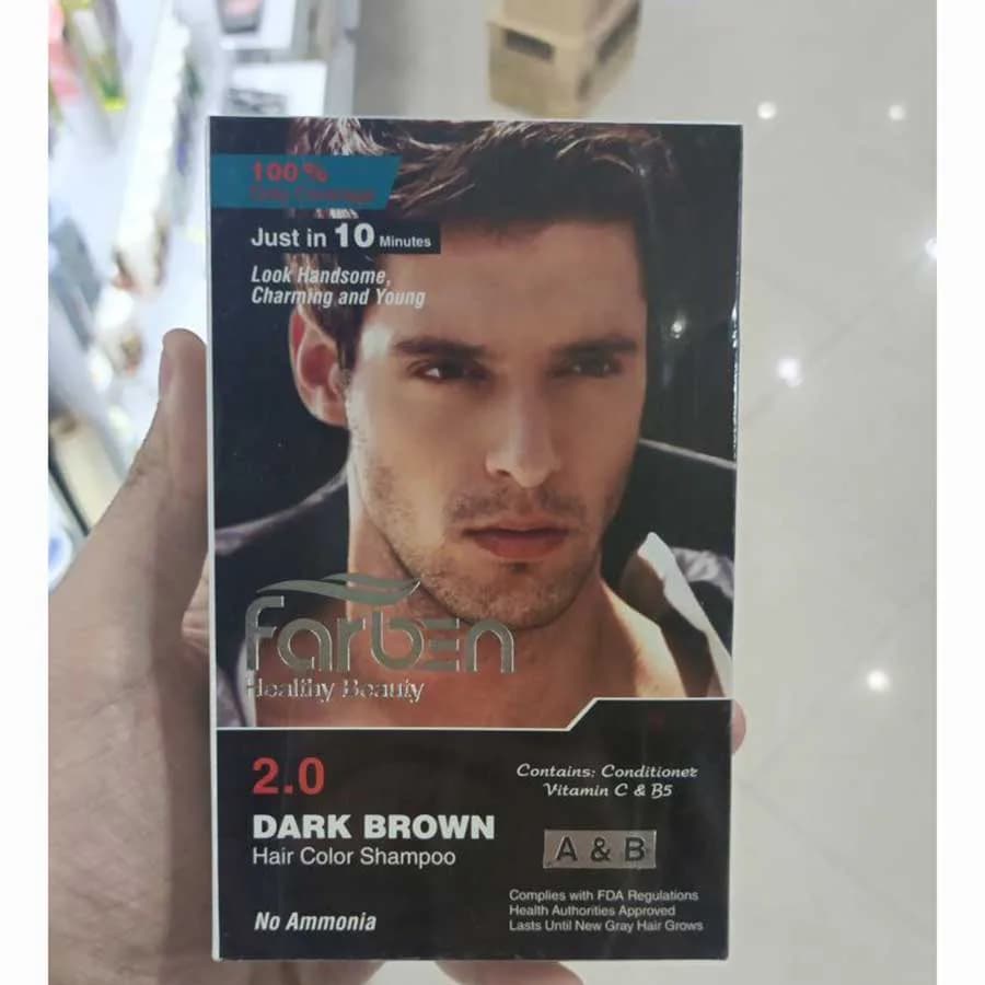 شامپو رنگ فاربن Farben Hair Color Shampoo — تصویر ۵