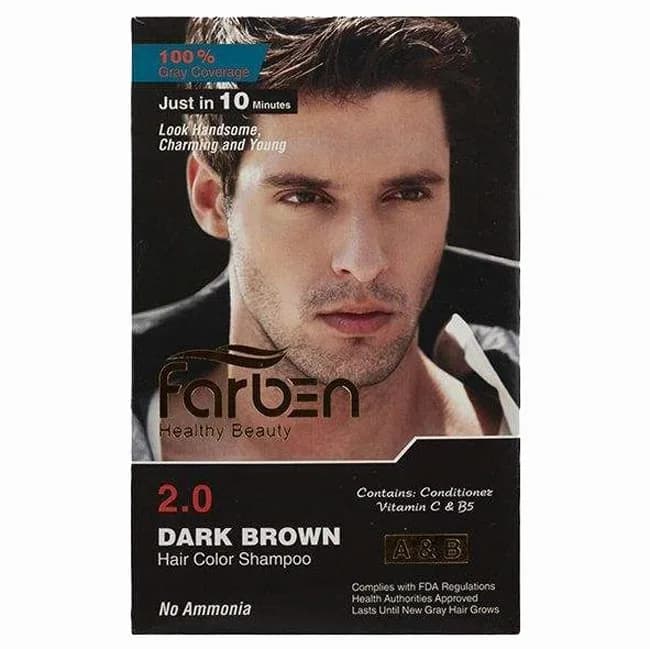 شامپو رنگ فاربن Farben Hair Color Shampoo — تصویر ۴