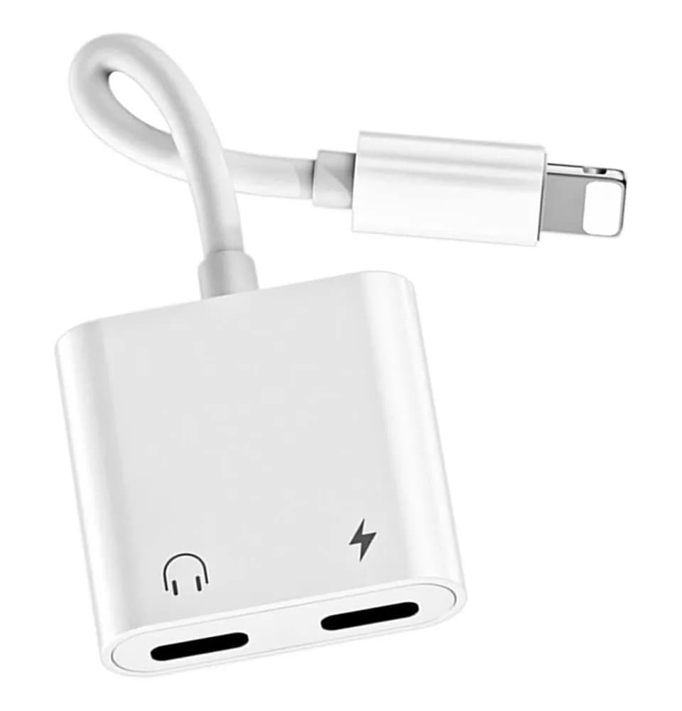 کابل تبدیل آیفون LIGHTNING به شارژر و صدا LENYES مدل AX92