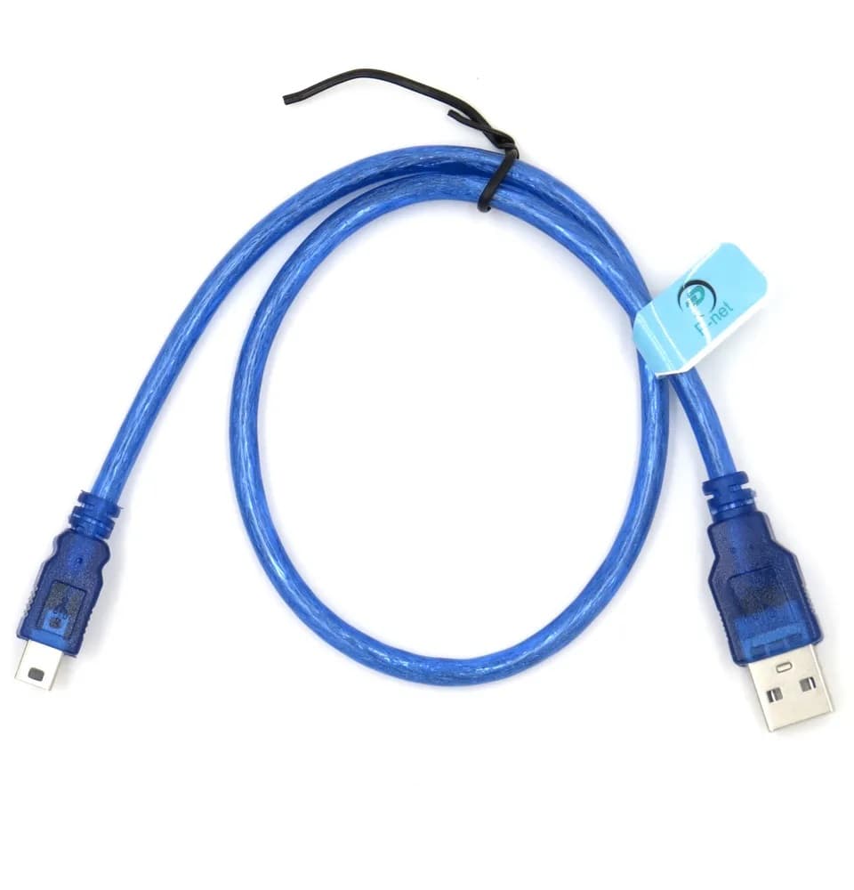 کابل 5 پین (ریدر-اسکنر) شیلددار آبیP-NET USB 2.0 متراژ 30 سانتی متر — تصویر ۲